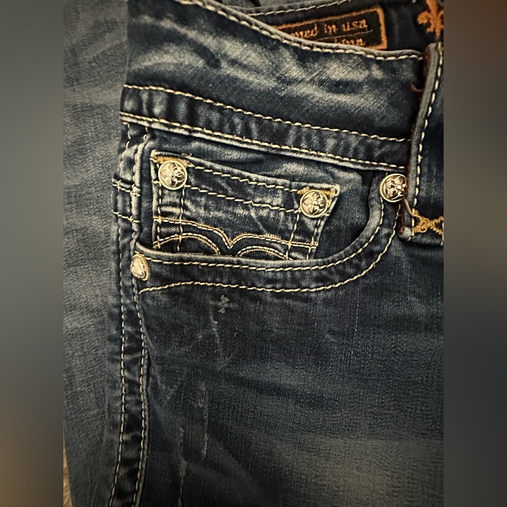 Rock Revival Jen Dark Indigo Skinny Jeans - Picture 6 of 16